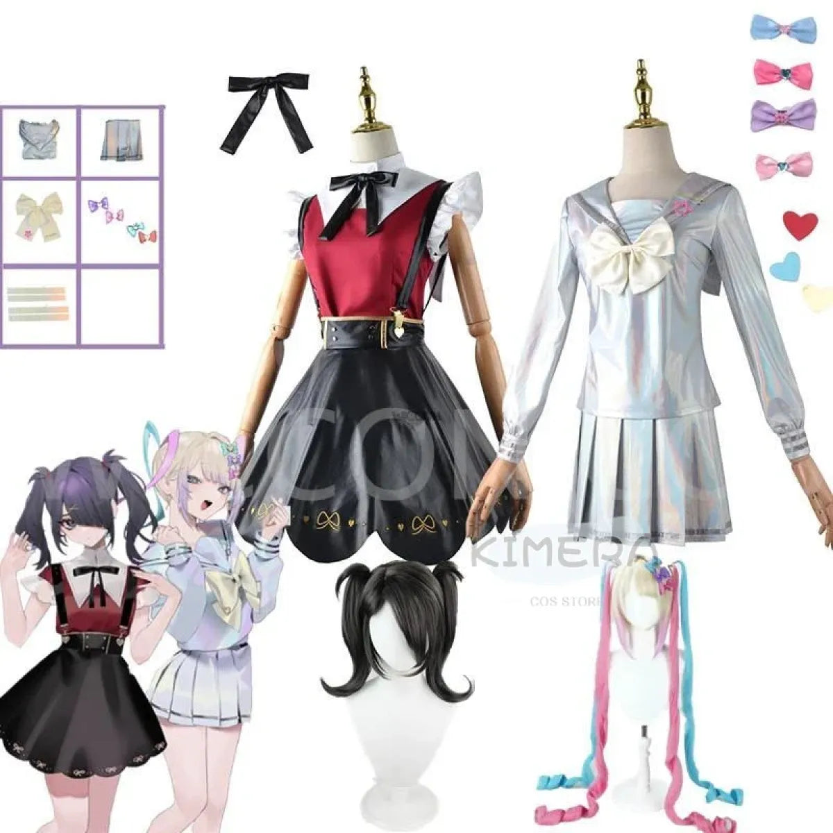 Needy Girl Overdose/Angel Carnival Party Costume - Laser JK Sailor Suit Halloween Cosplay