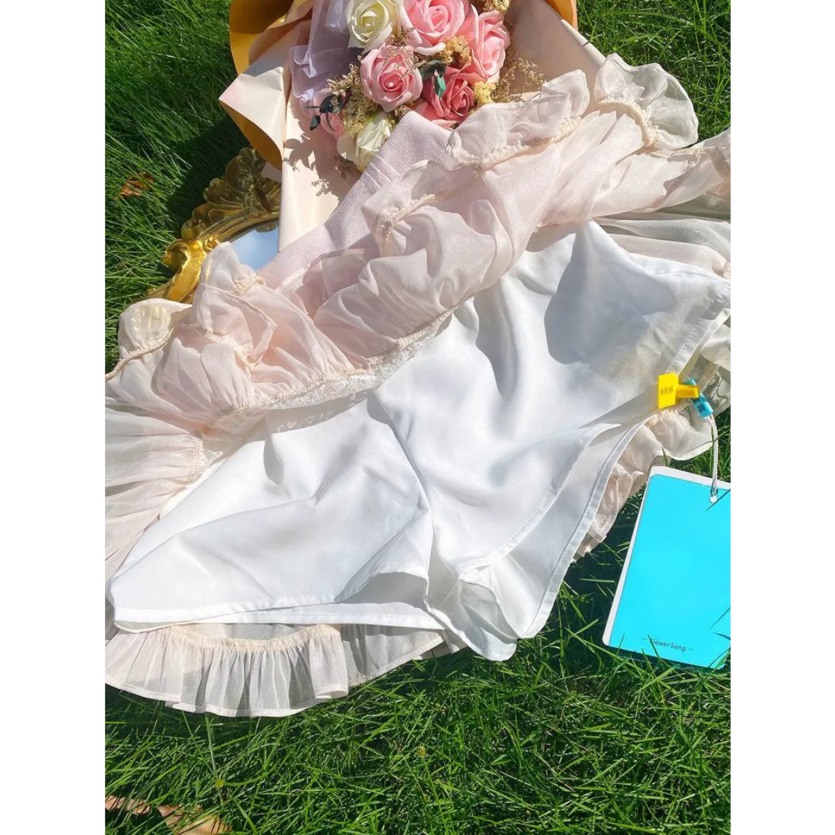 Angelic Lace Ruffle Mini Skirt