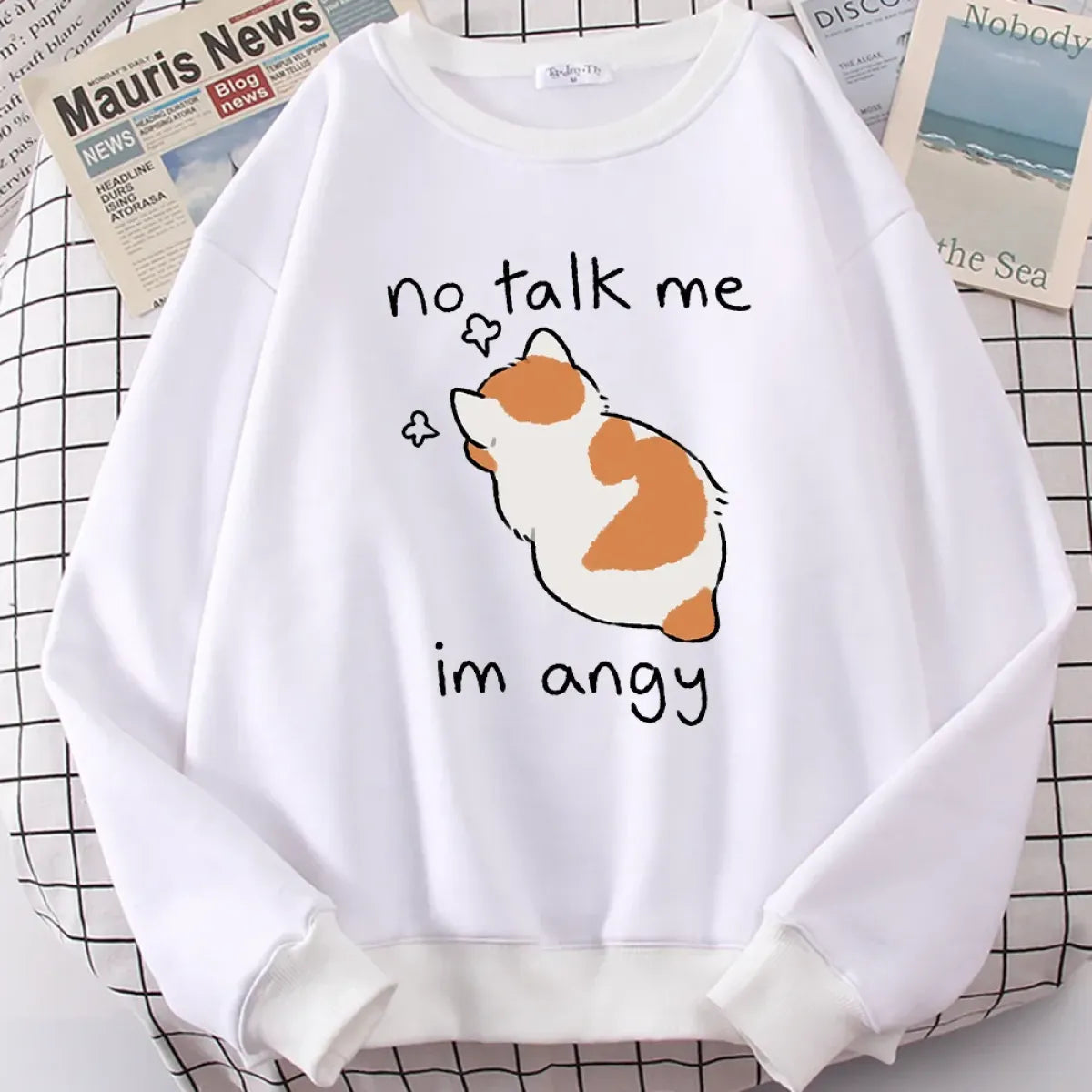 Kawaii "Im Angy" Cat Hoodie