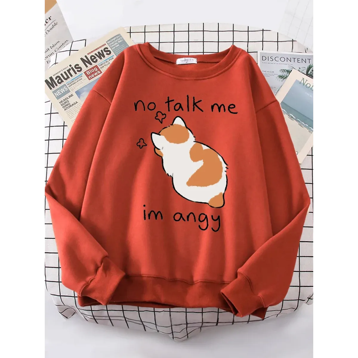 Kawaii "Im Angy" Cat Hoodie