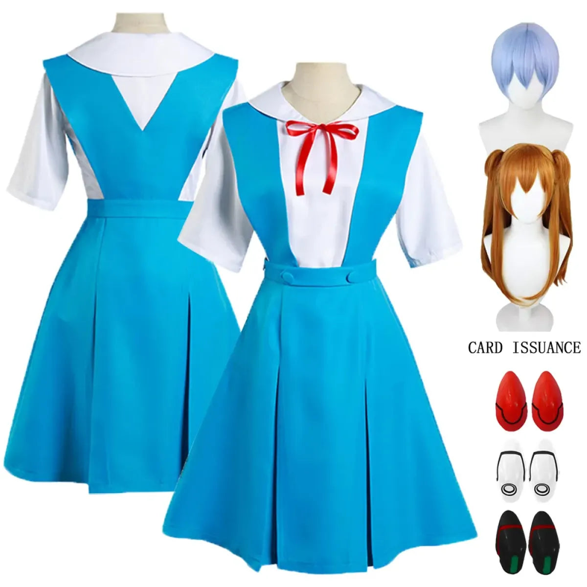 Rei Ayanami & Asuka Langley Soryu Cosplay Costume - School Uniform Dresses