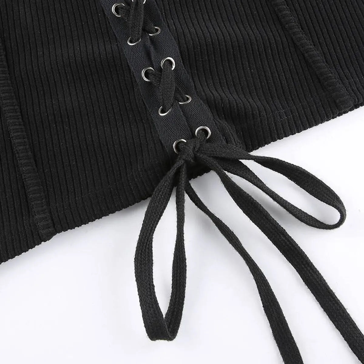 Black Tie Up Dress for Autumn