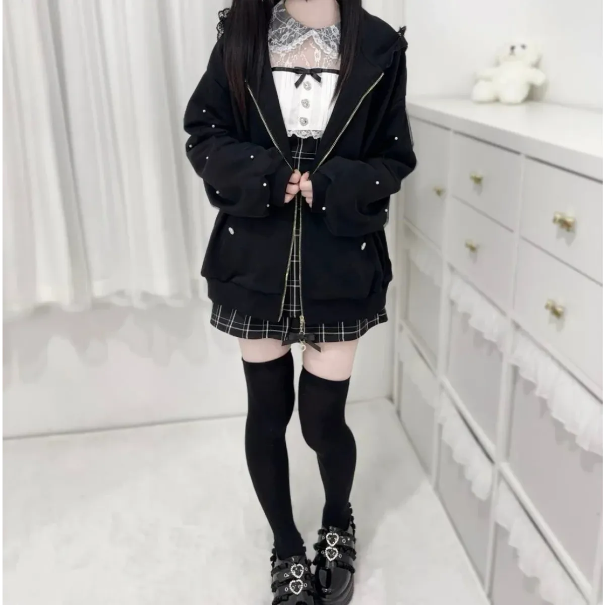 Kawaii Harajuku Bunny Ear Hoodie