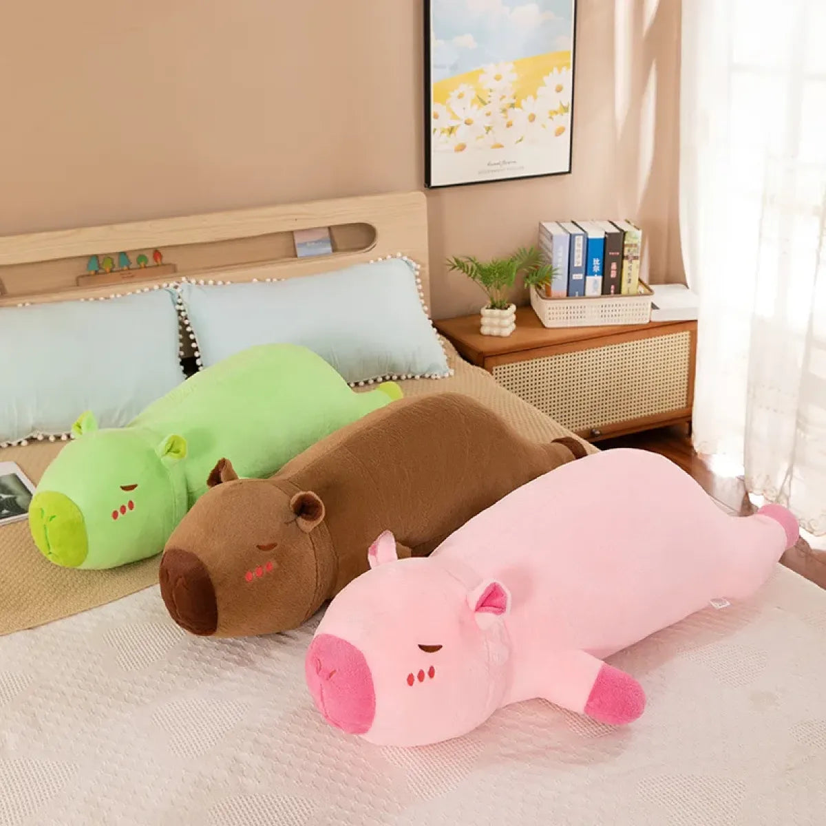 60cm Kawaii Capybara Plush Pillow – Soft Sleeping Toy for Birthday Gift