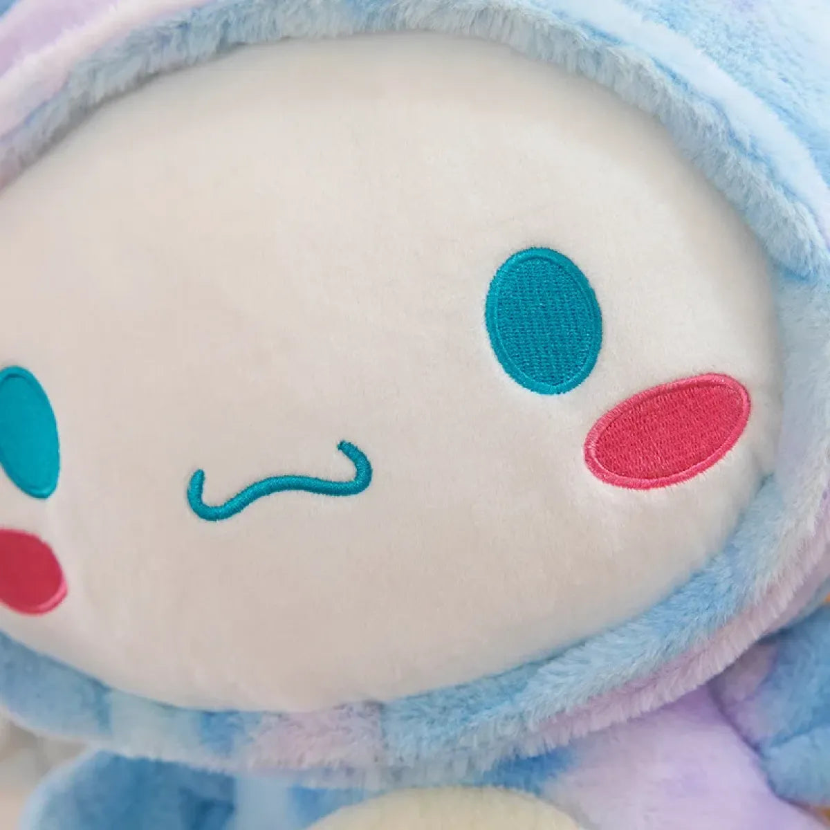 Large Kawaii Cinnamoroll Plush – Pastel Tie-Dye Comfort Pillow Toy