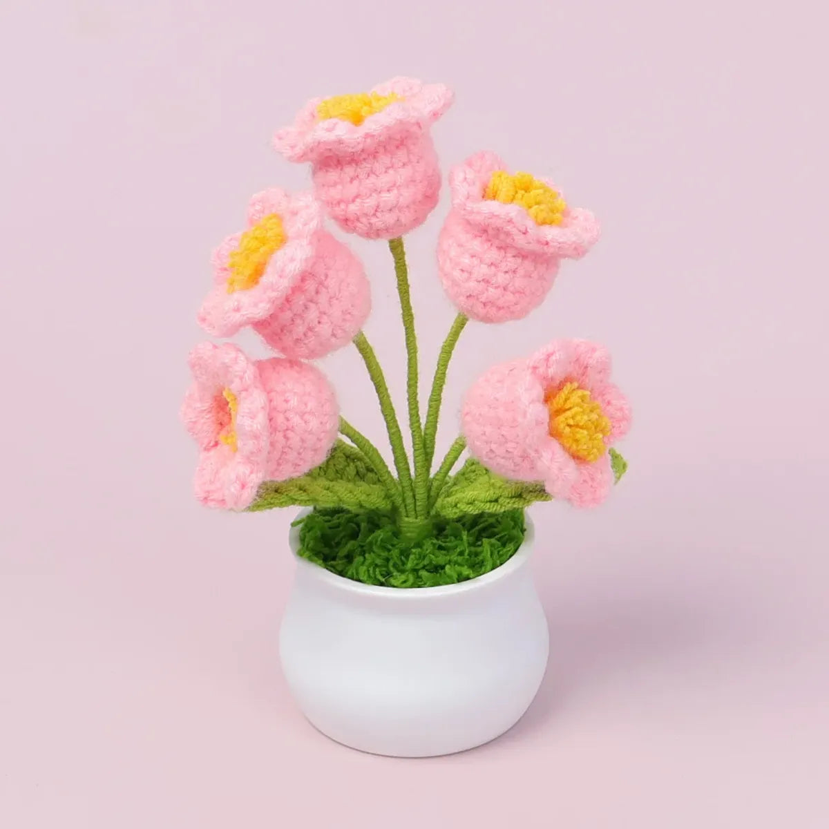Handmade Crochet Lily Plush β Potted Flower Decor for Desk or Gift