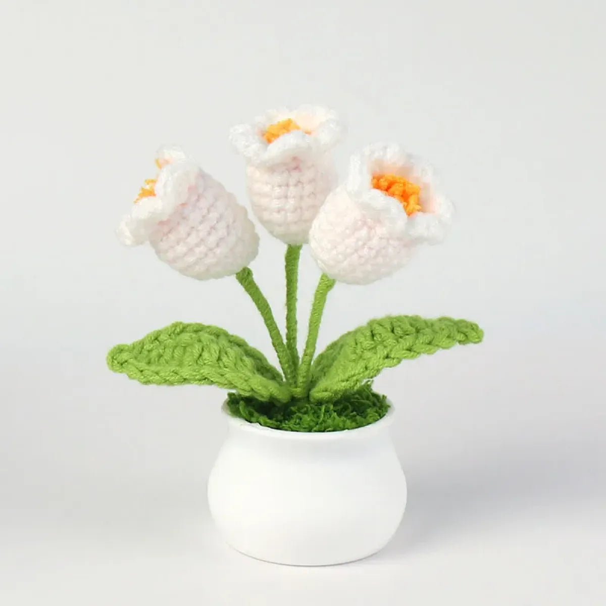 Handmade Crochet Lily Plush β Potted Flower Decor for Desk or Gift