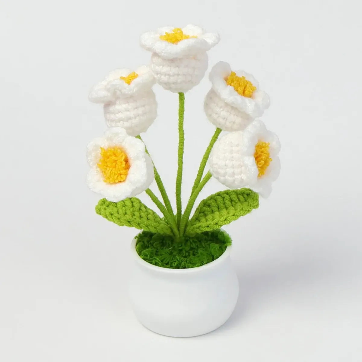 Handmade Crochet Lily Plush β Potted Flower Decor for Desk or Gift