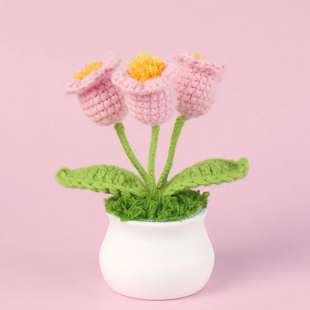 Handmade Crochet Lily Plush β Potted Flower Decor for Desk or Gift