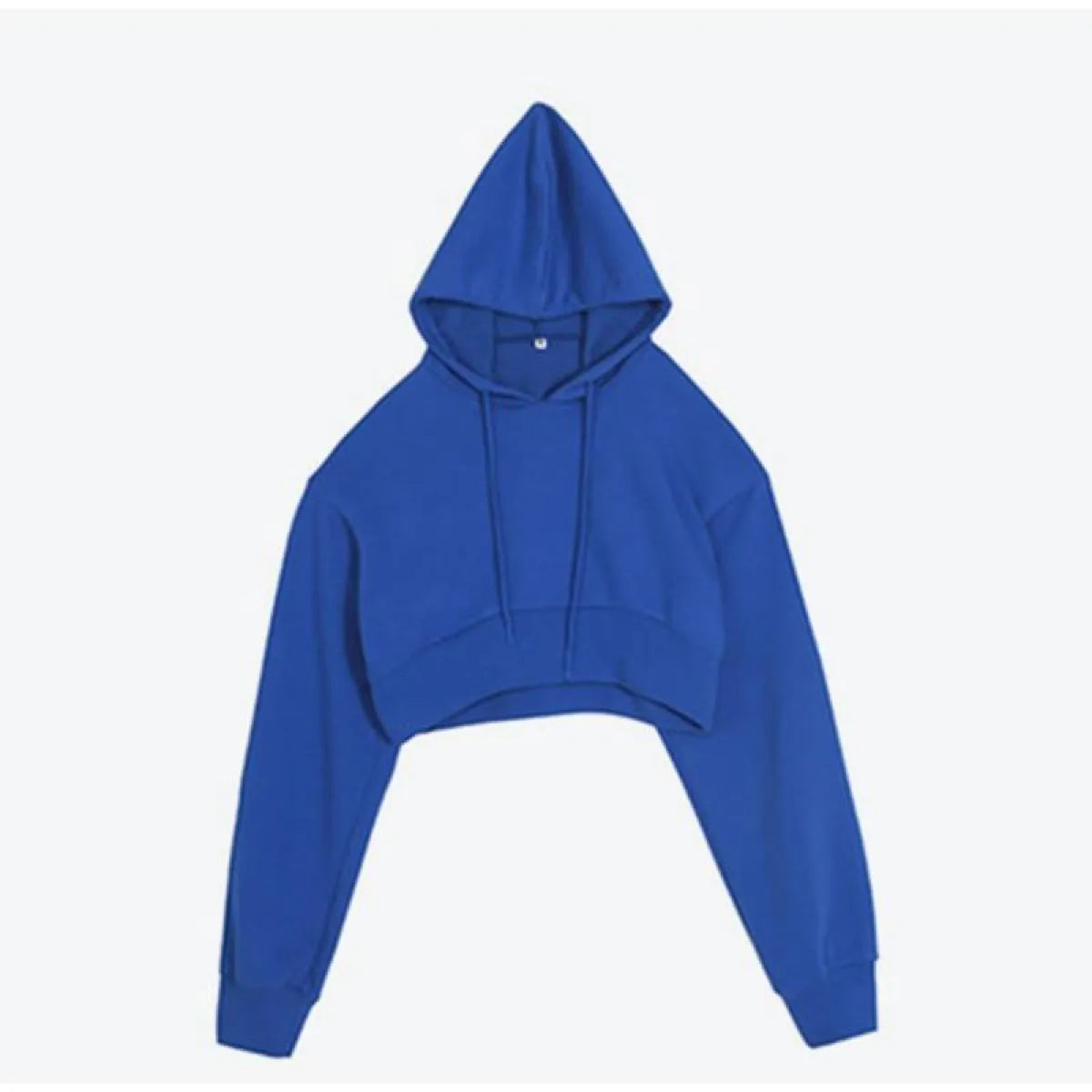 Solid Color Cropped Hoodie