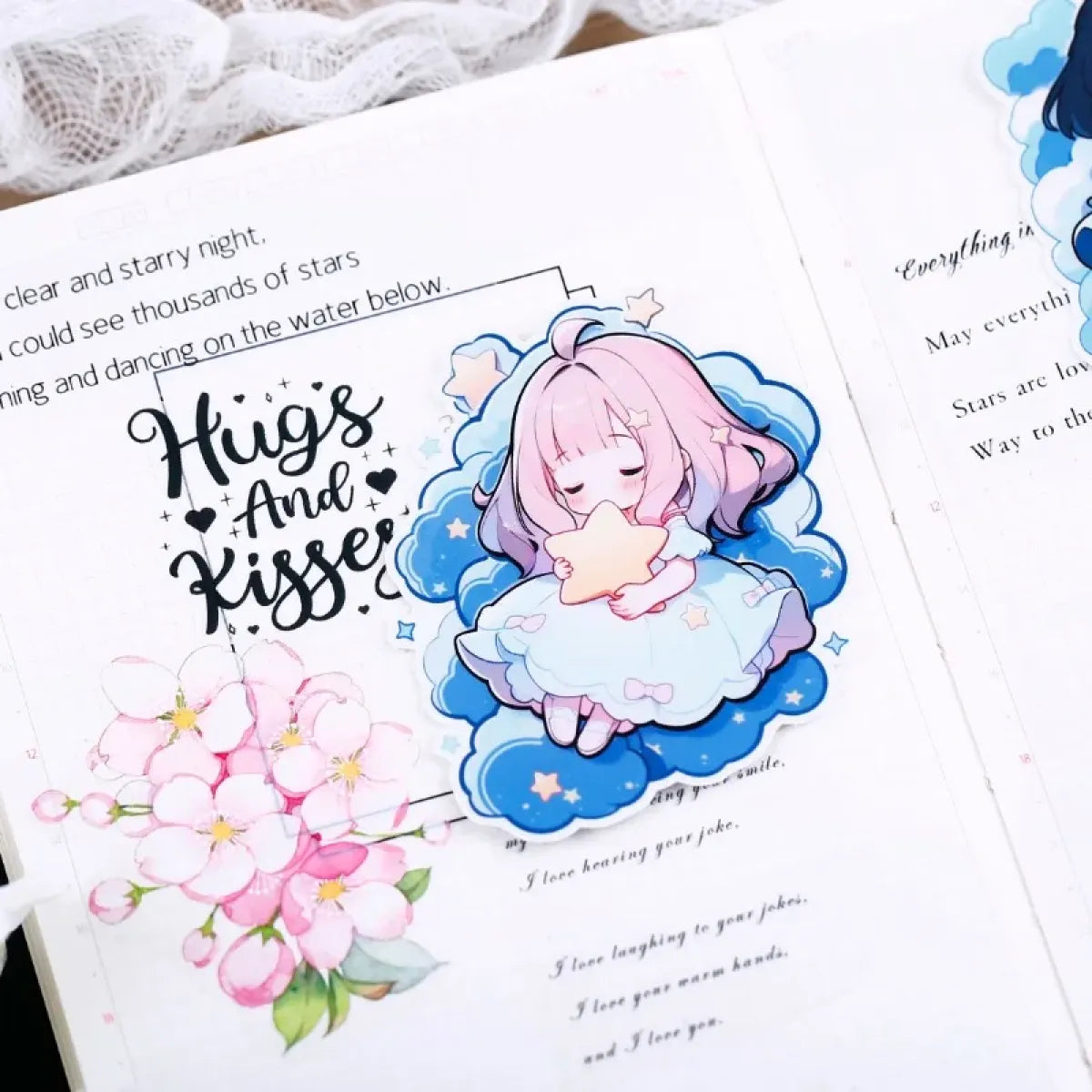 15pcs Cute Cartoon Journaling Stickers