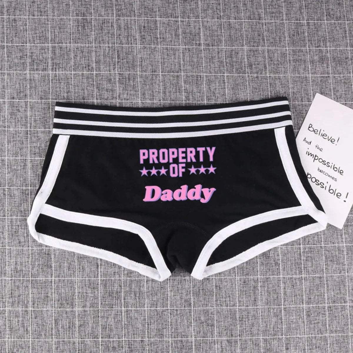 "PROPERTY OF DADDY" BoyShort - Cute Cotton Women's Underwear