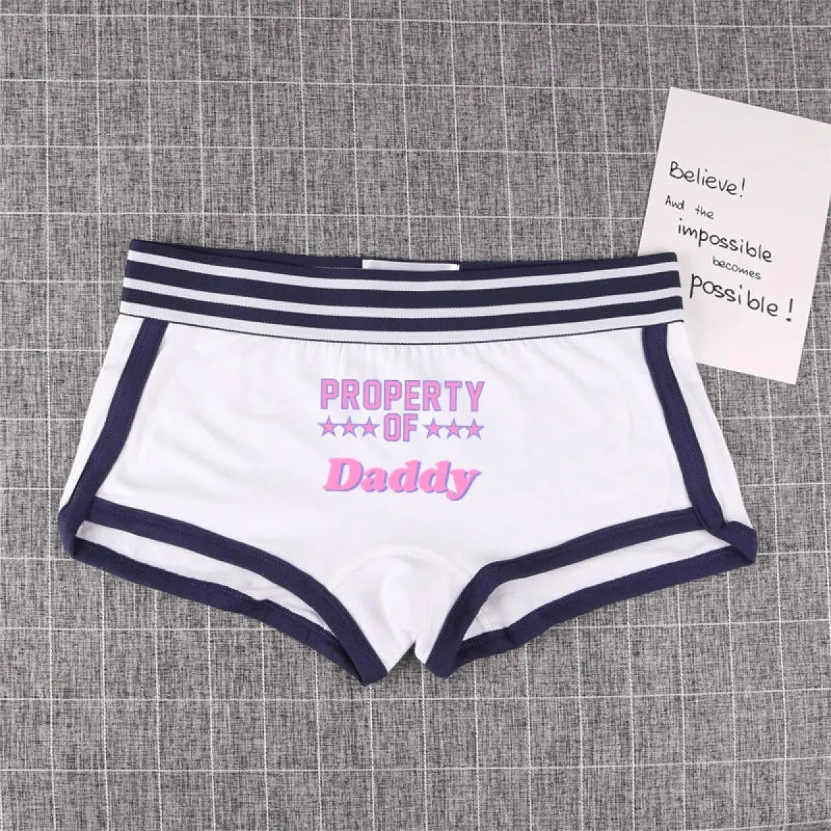 "PROPERTY OF DADDY" BoyShort - Cute Cotton Women's Underwear