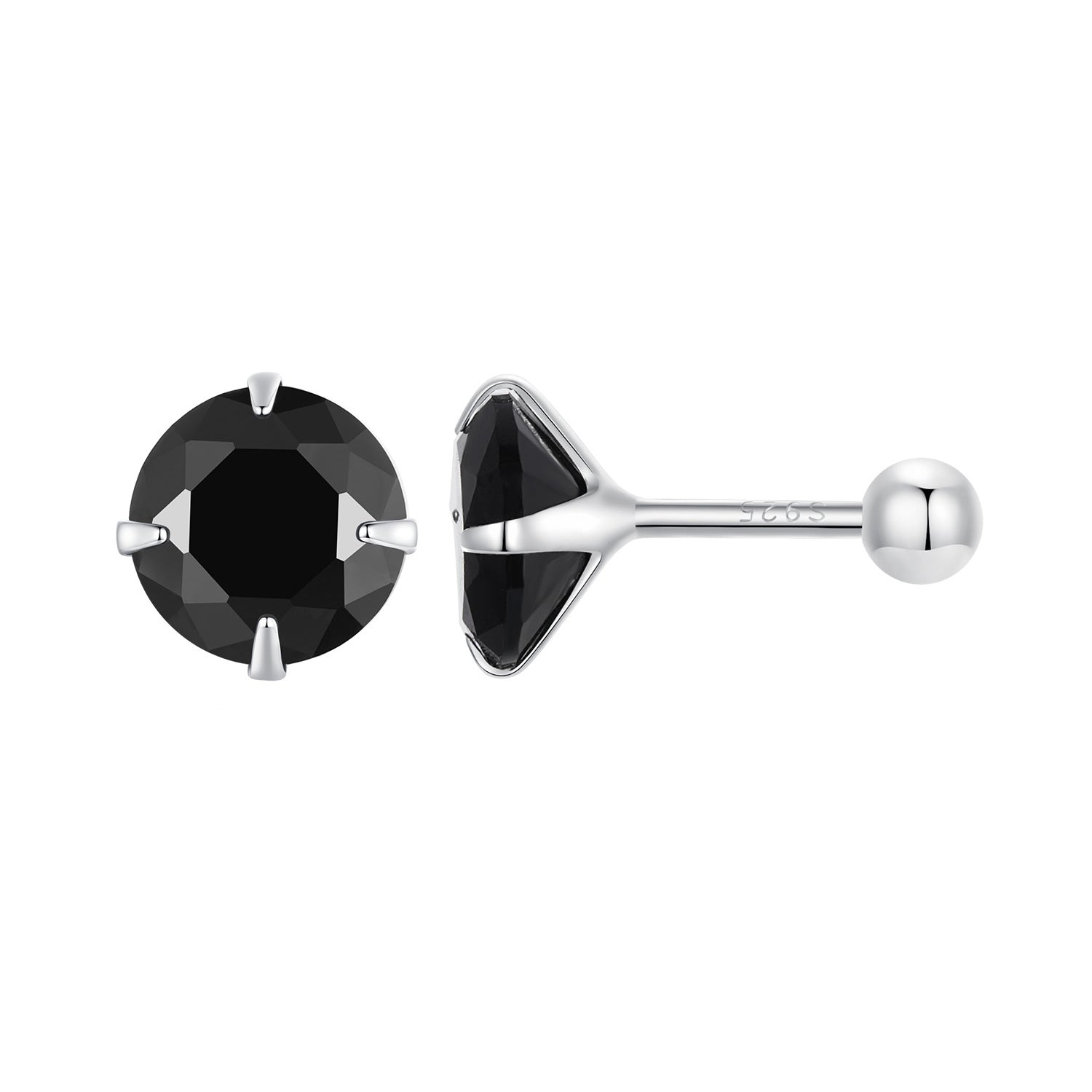 925 Sterling Silver Pavé Setting CZ Earrings for Women