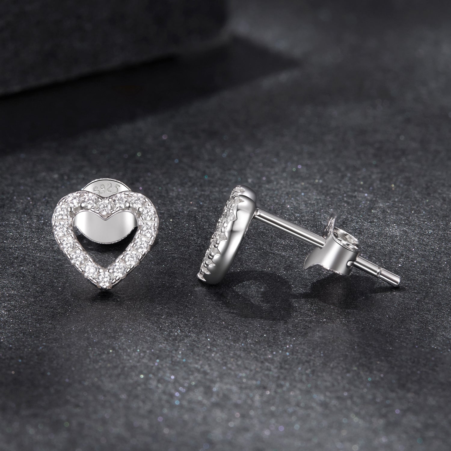 925 Sterling Silver Moissanite 0.10 Carat Earrings for Women