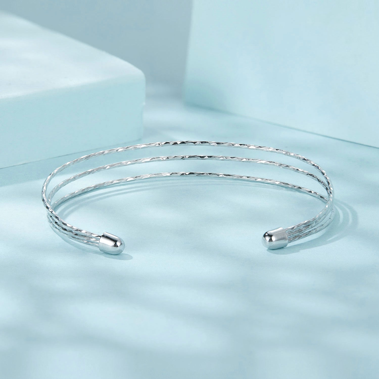 925 Sterling Silver White Gold Plated Bracelet for Women