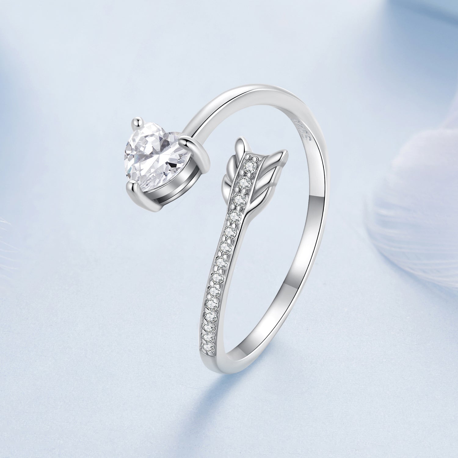 925 Sterling Silver Oxidized Pavé Setting CZ Ring