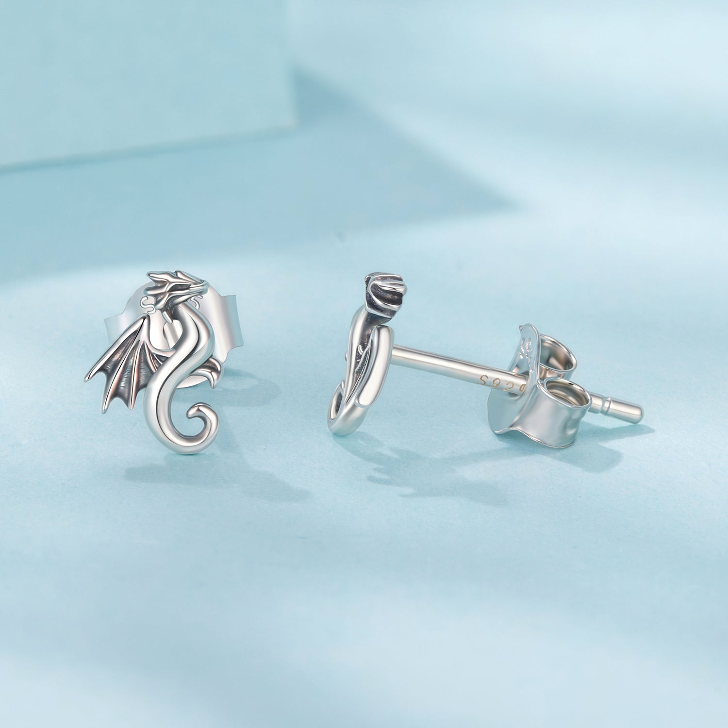 925 Sterling Silver Oxidized Silver 0.7cm Earrings