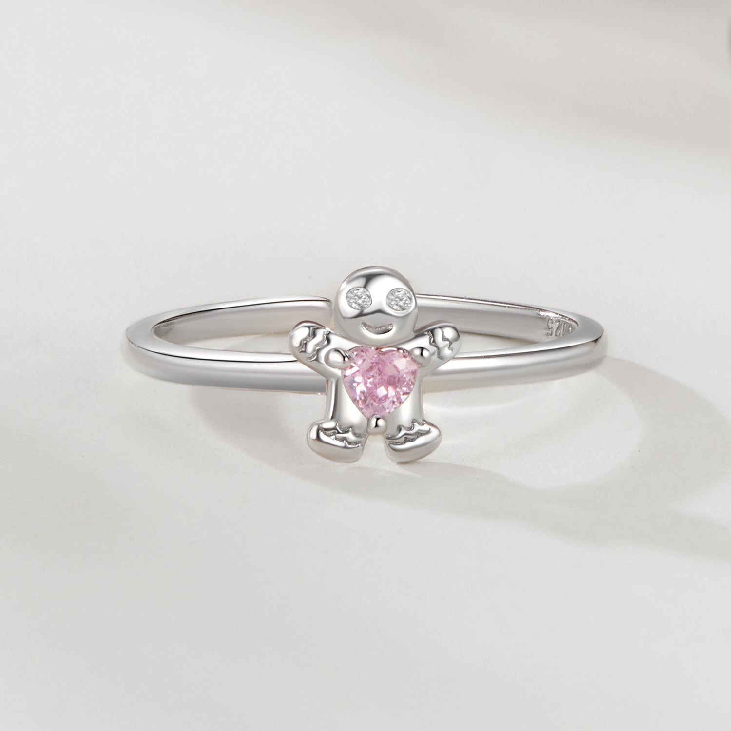 925 Sterling Silver White Gold Plated Pavé Setting CZ Ring