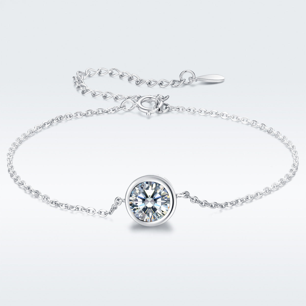 925 Sterling Silver & Platinum Plated CZ Bracelet for Women