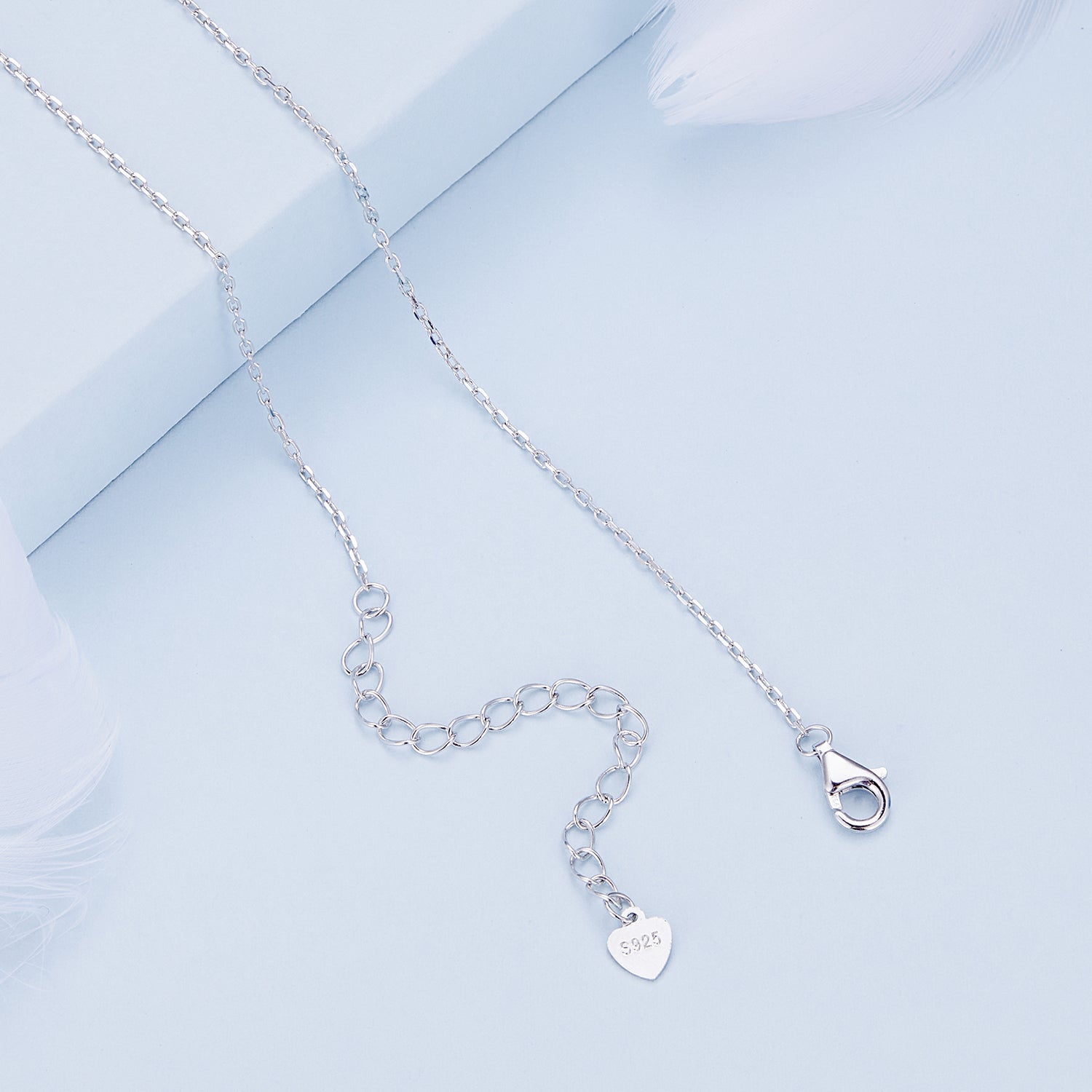 925 Sterling Silver Butterfly Necklace with Pavé Setting CZ, 40cm Length for Women