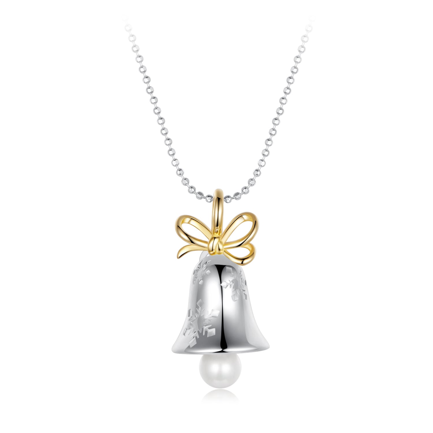 925 Sterling Silver Necklace with Quality Shell Pearl, Length 40+5cm, for Women