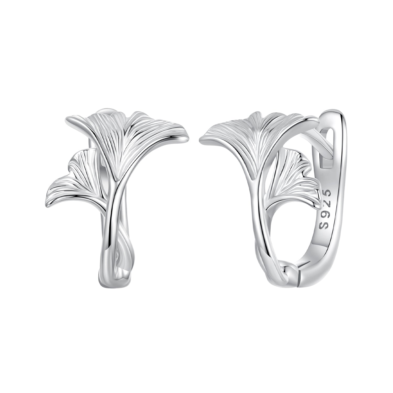 925 Sterling Silver Earrings - 1.3*0.95cm - Plated White Gold - For Women