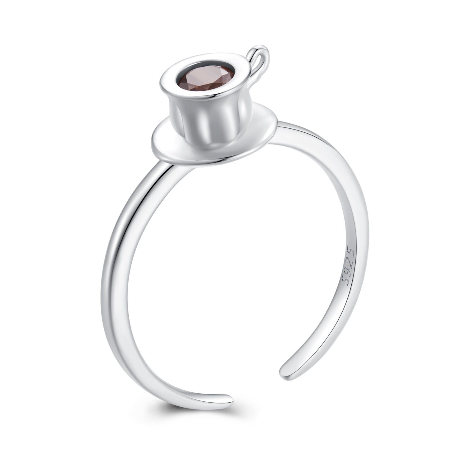 925 Sterling Silver Ring with Pavé Setting CZ