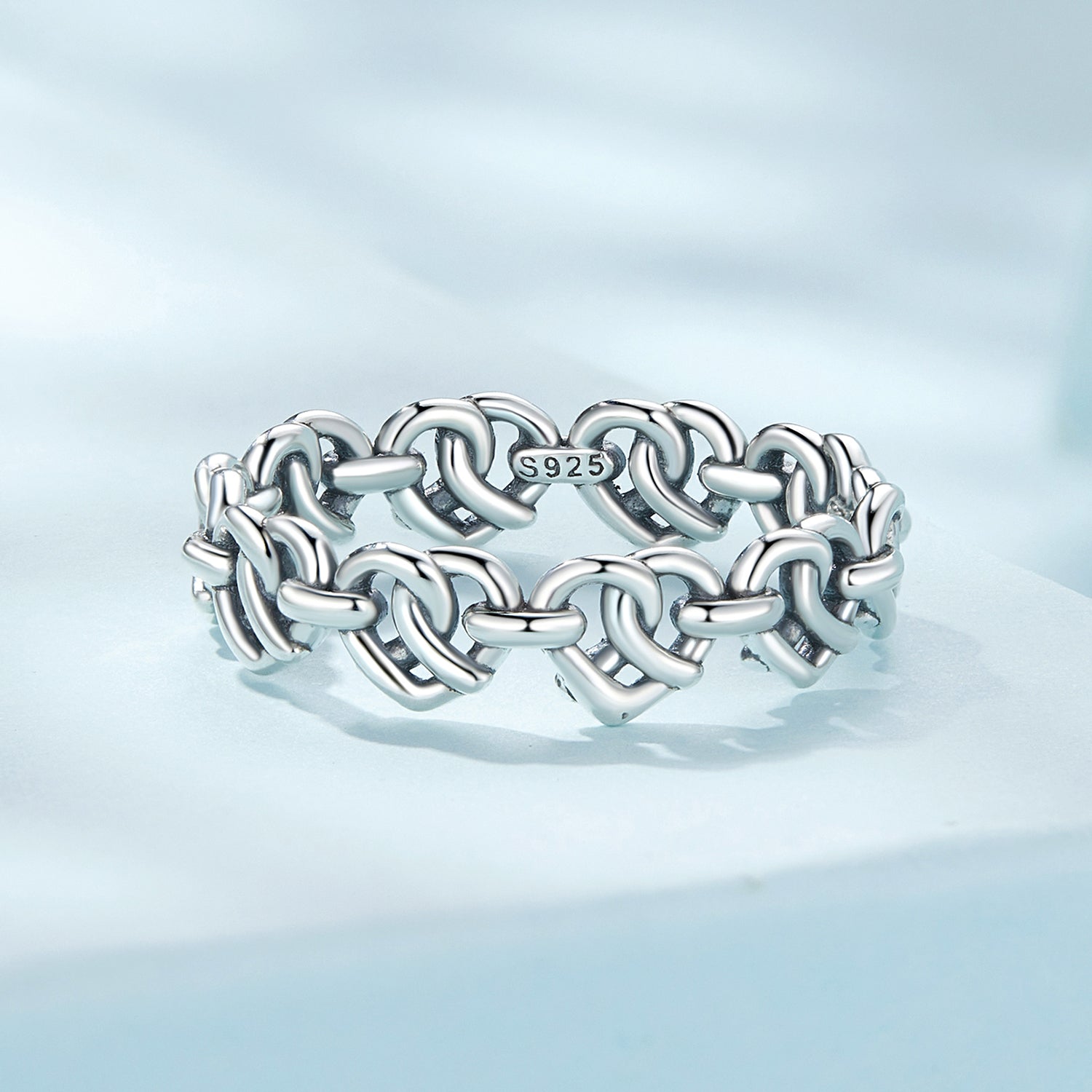 925 Sterling Silver Oxidized Ring - Size 6 for Women