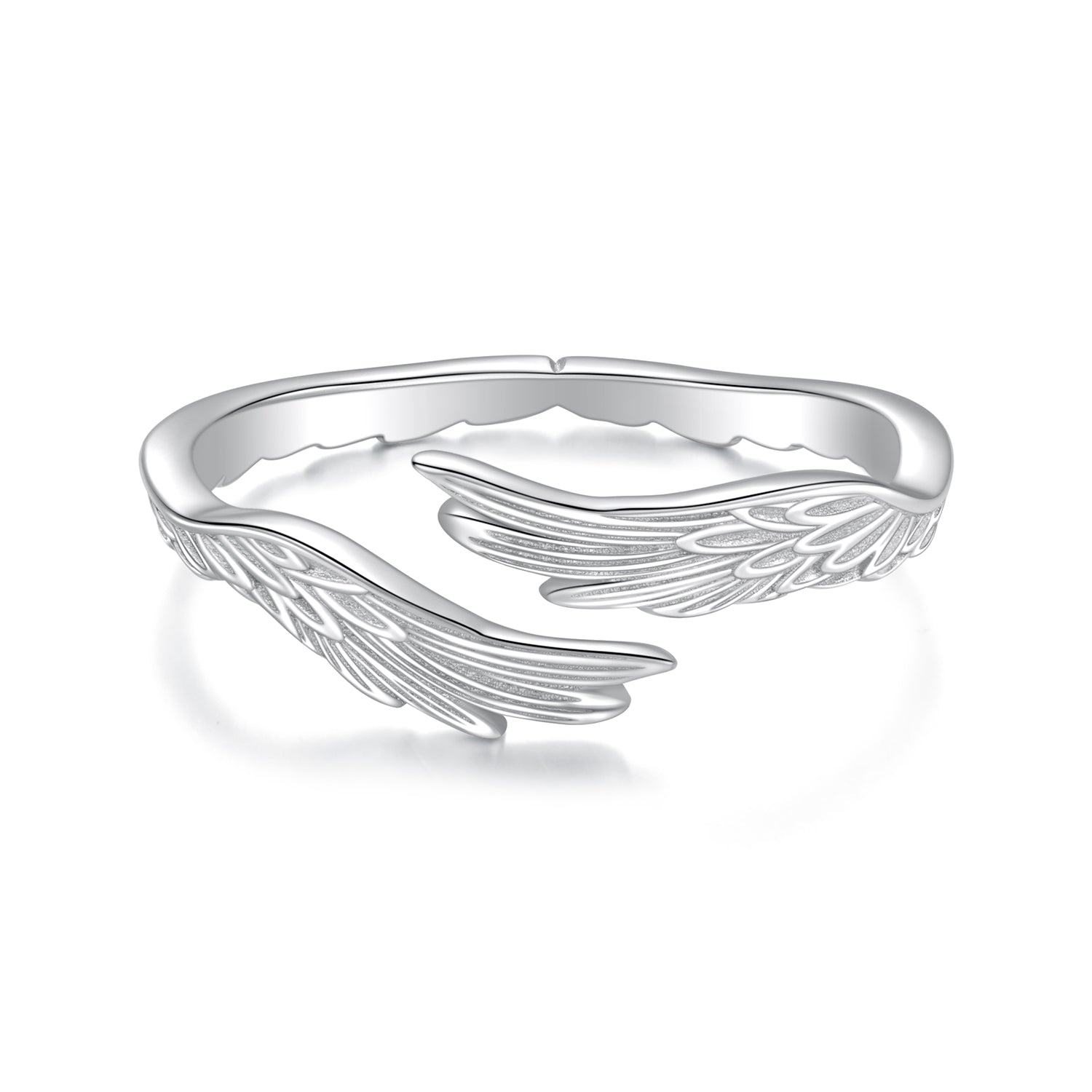 925 Sterling Silver White Gold Plated 0.2cm Ring for Women