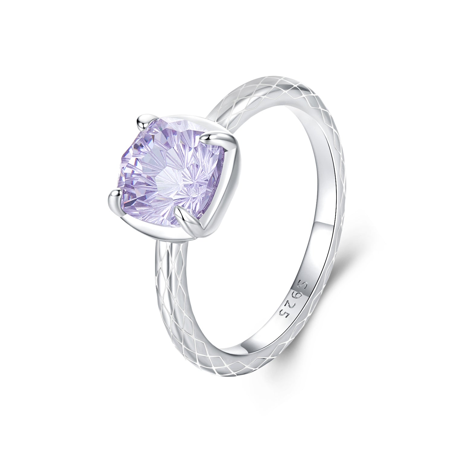 925 Sterling Silver Ring with Pavé Setting CZ, Size 6.0