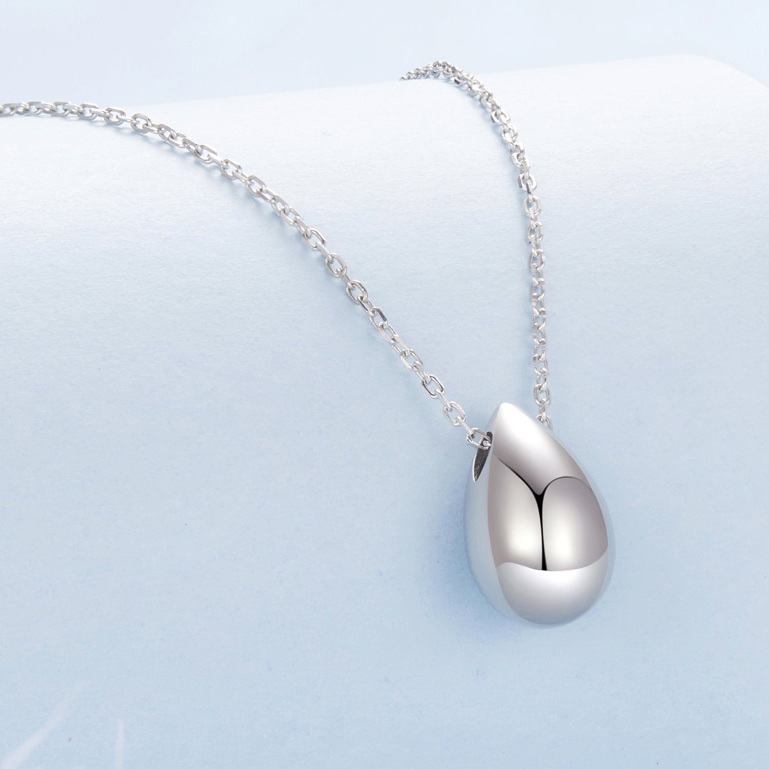 925 Sterling Silver White Gold Plated Necklace 40+5cm Length for Women