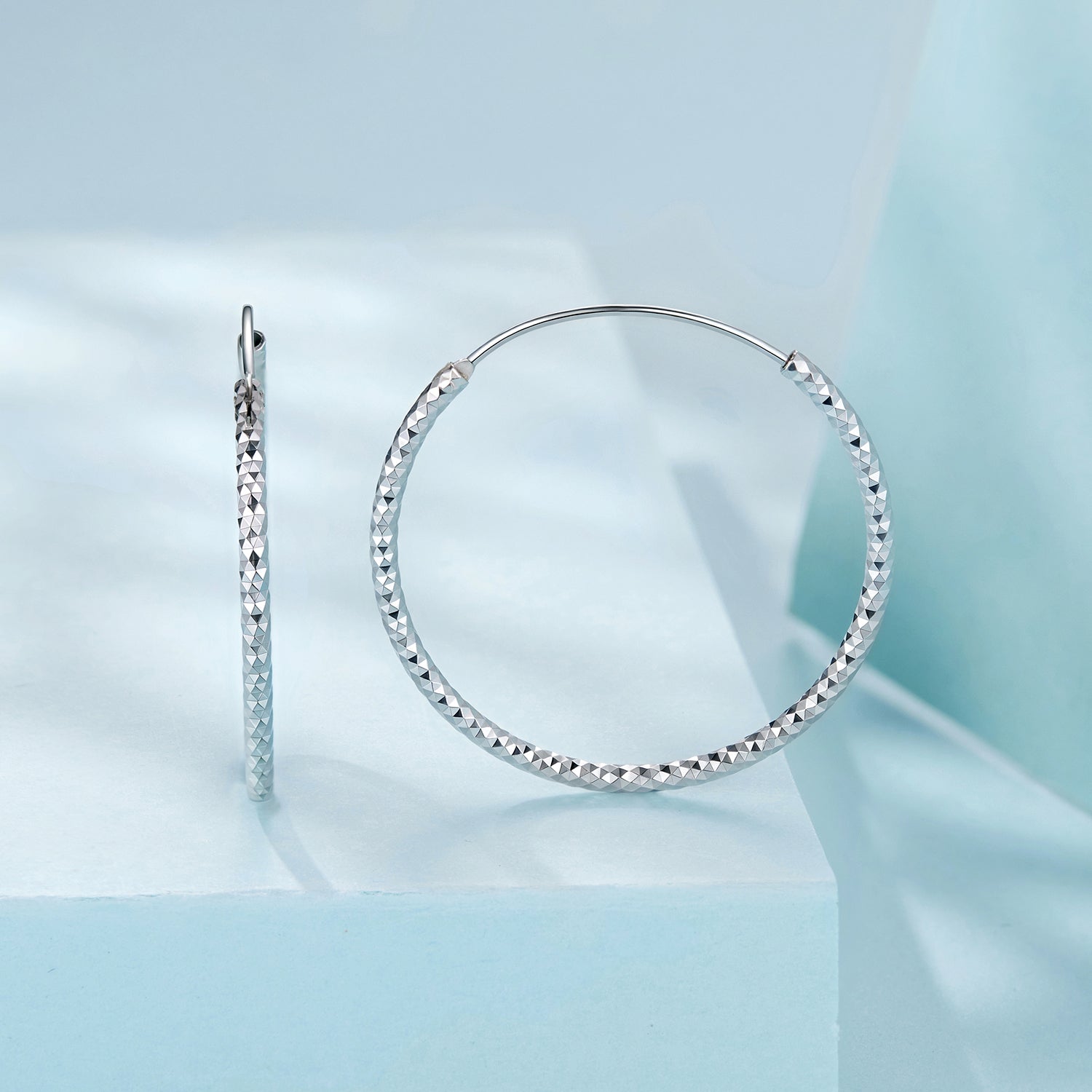 925 Sterling Silver Plated White Gold Earrings for Women