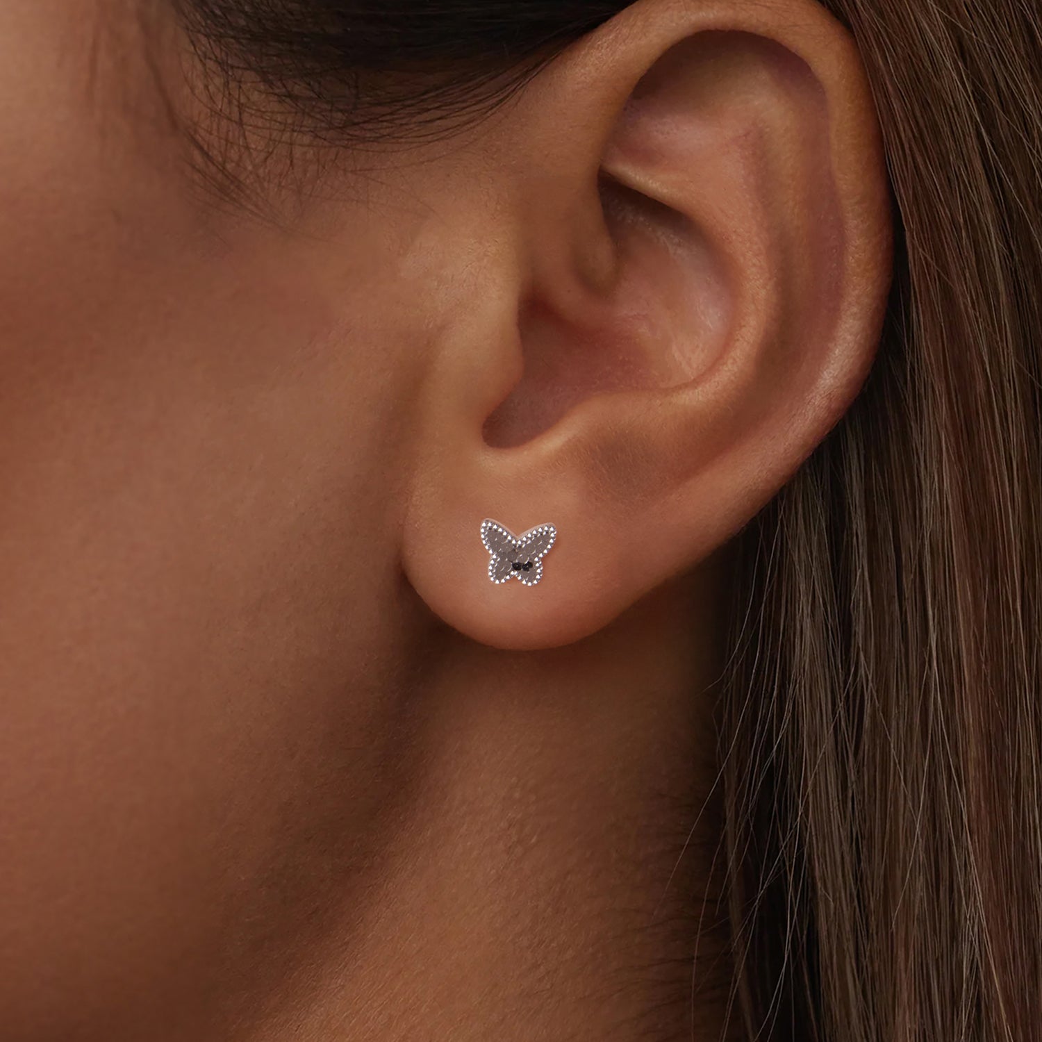 925 Sterling Silver Earrings with Plated White Gold for Women