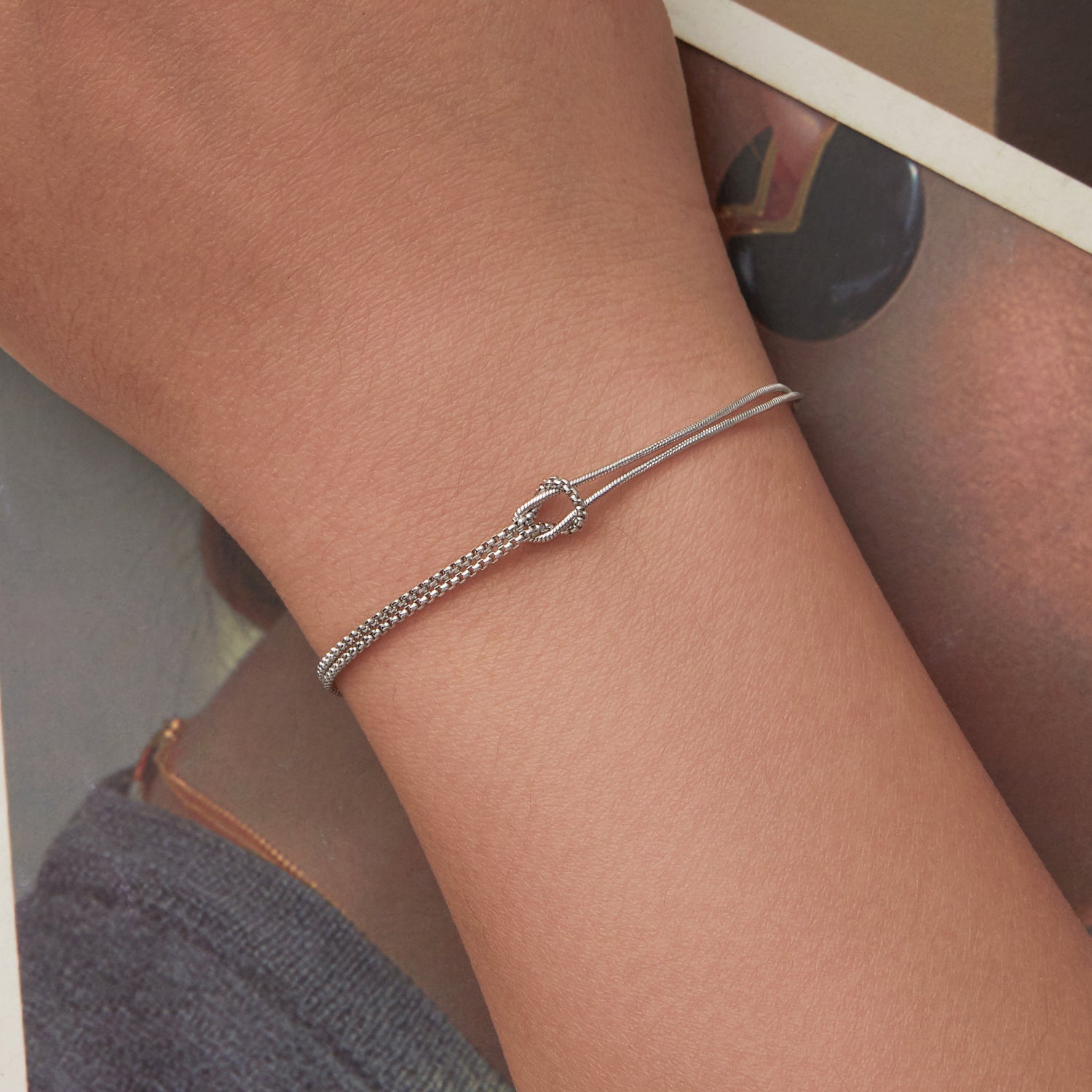 925 Sterling Silver & Plated White Gold Bracelet for Women