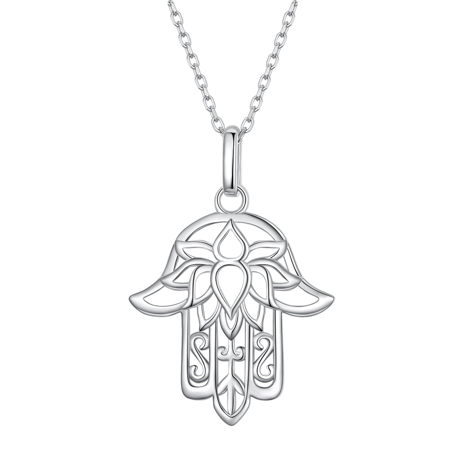 S925 Sterling Silver Plated Platinum Adjustable Necklace for Women