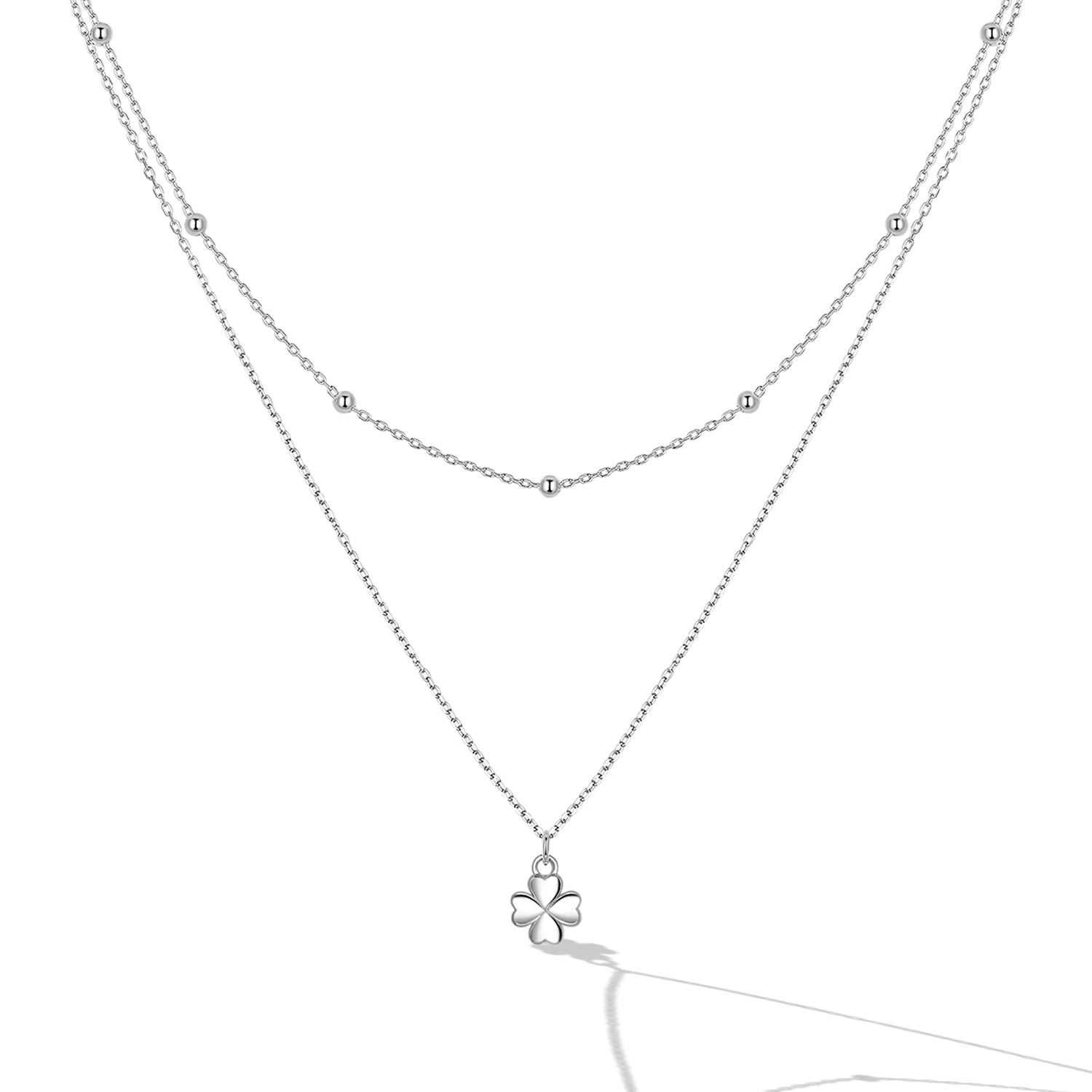 925 Sterling Silver Adjustable Necklace with Pendant for Women