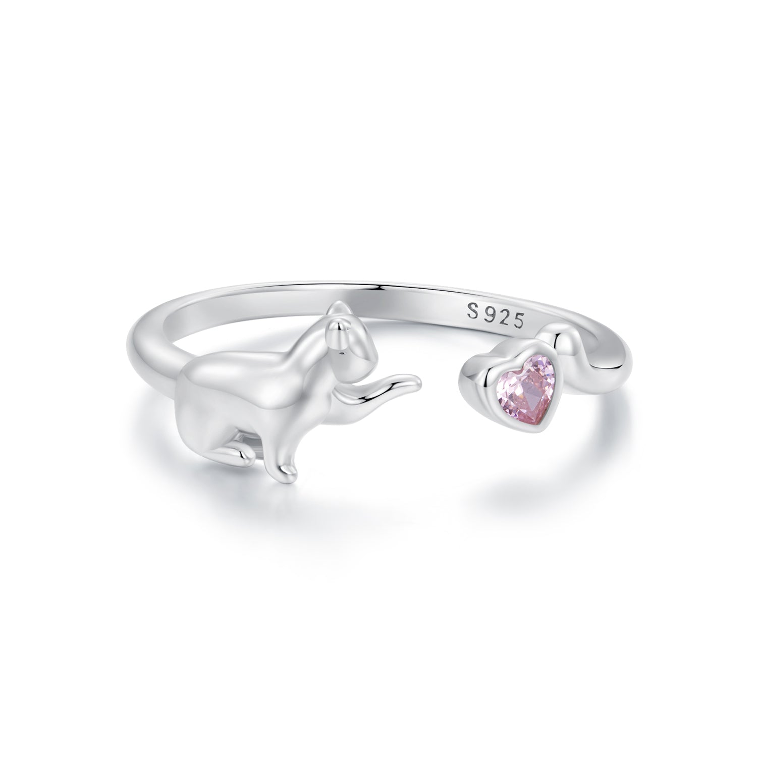 925 Sterling Silver Pavé Setting CZ White Gold Plated Ring for Women