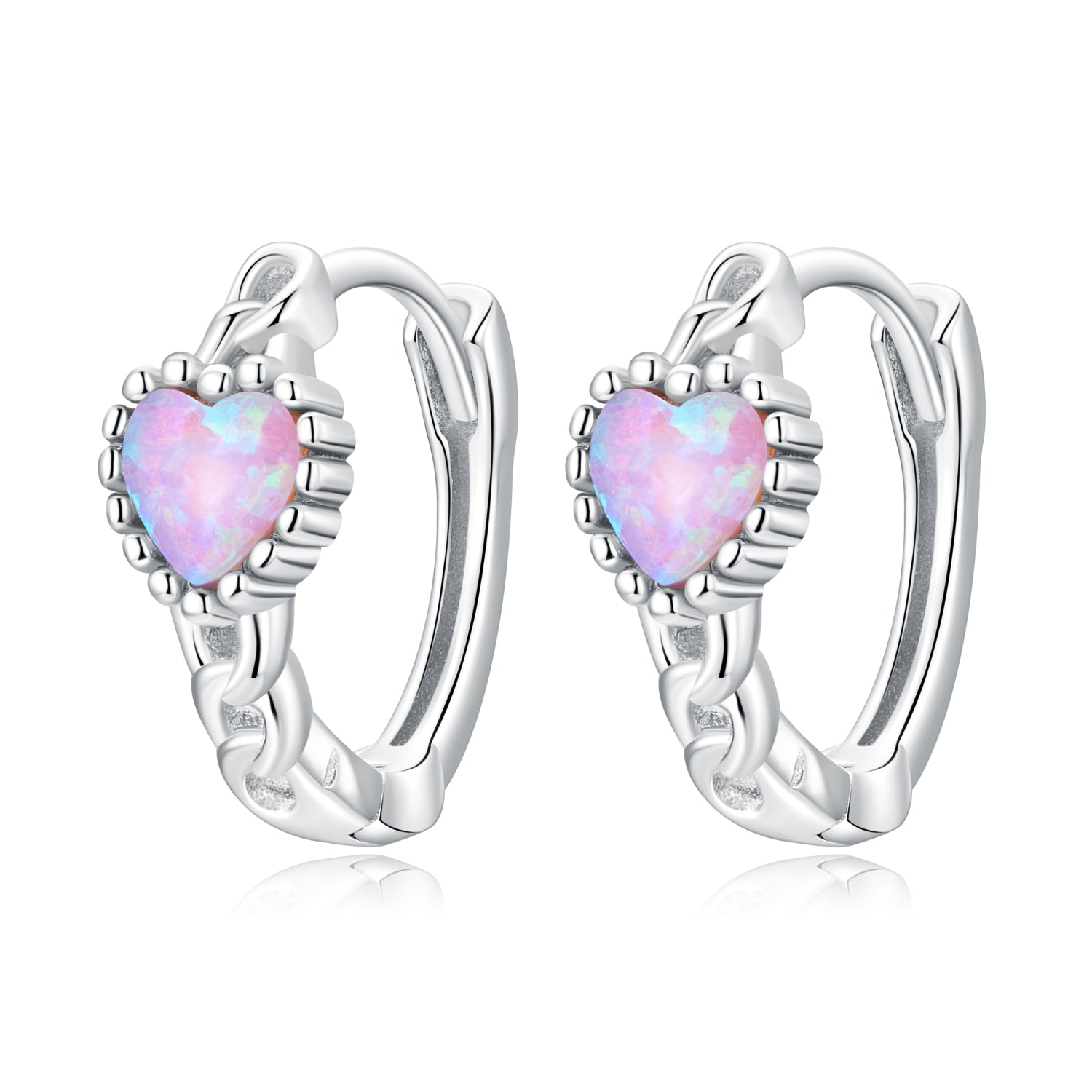 925 Sterling Silver Translucent Opal Earrings for Women