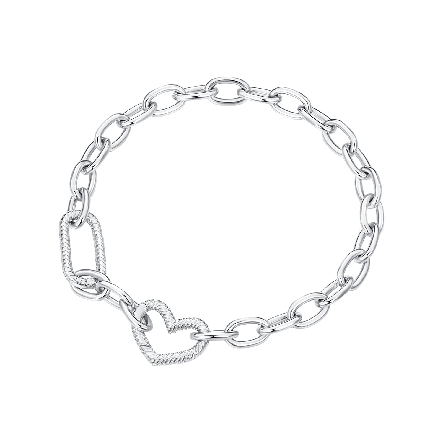 925 Sterling Silver Plated 190mm Bracelet for Women