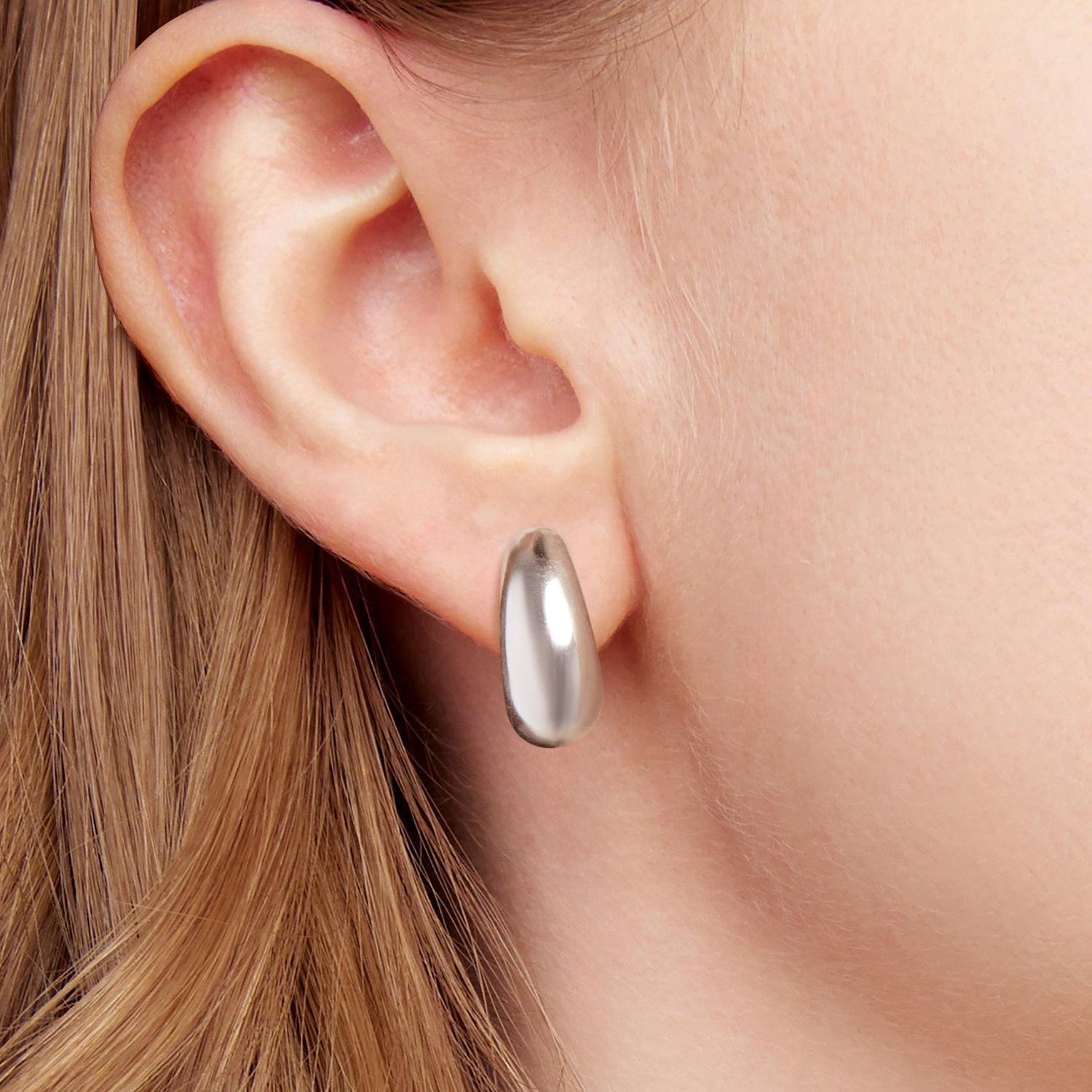 925 Sterling Silver White Gold Plated Earrings