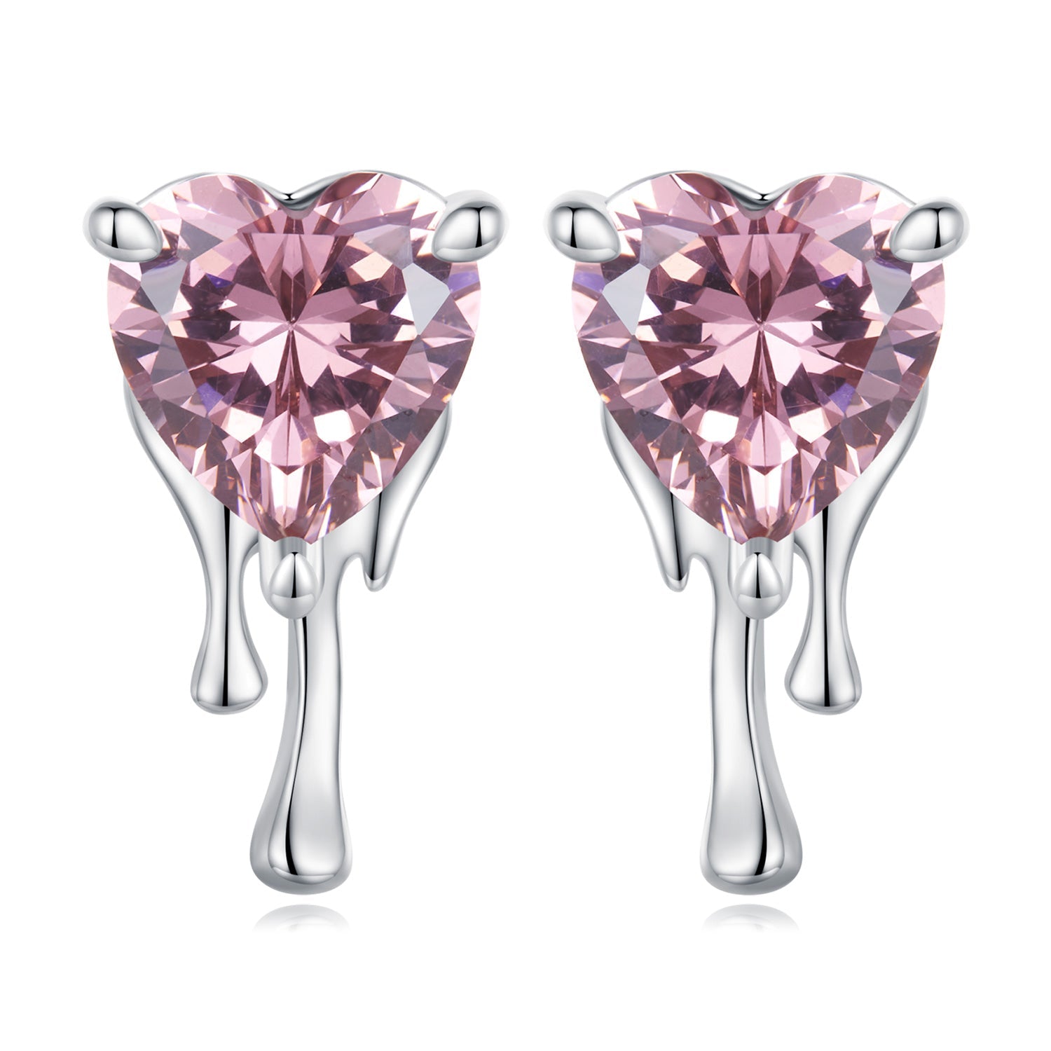 925 Sterling Silver CZ Earrings with Pavé Setting for Women