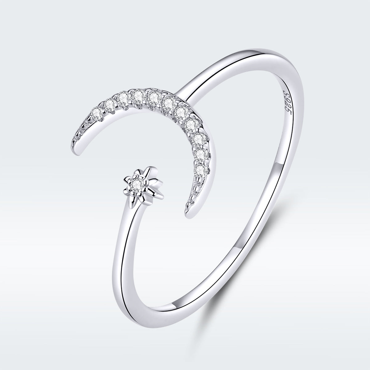 925 Sterling Silver Ring with Pavé Setting CZ