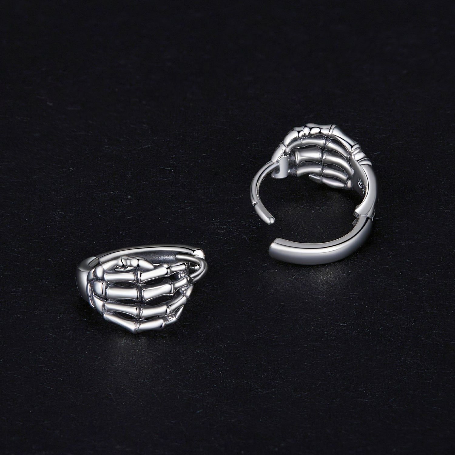 925 Sterling Silver Oxidized Earrings 12x7mm for Women