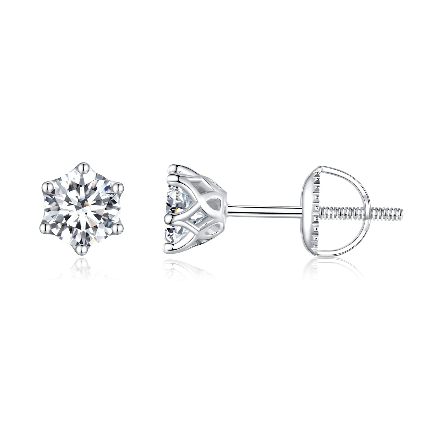 925 Sterling Silver Moissanite Earrings for Women
