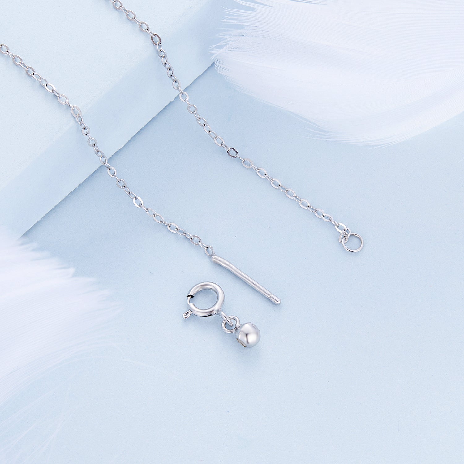 925 Sterling Silver Adjustable Moonstone Necklace with CZ Accents for Women