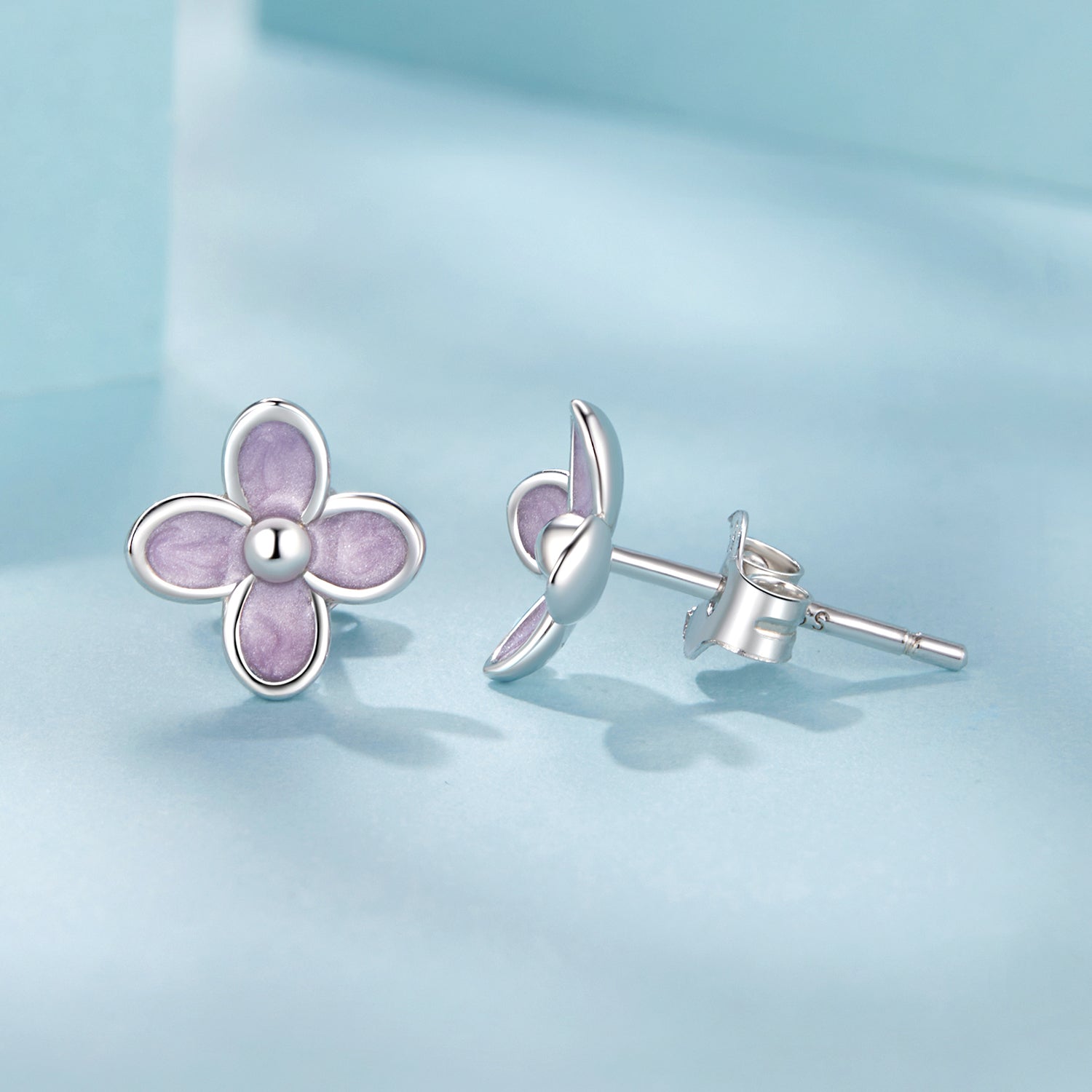 925 Sterling Silver Earrings with Enamel Process for Women