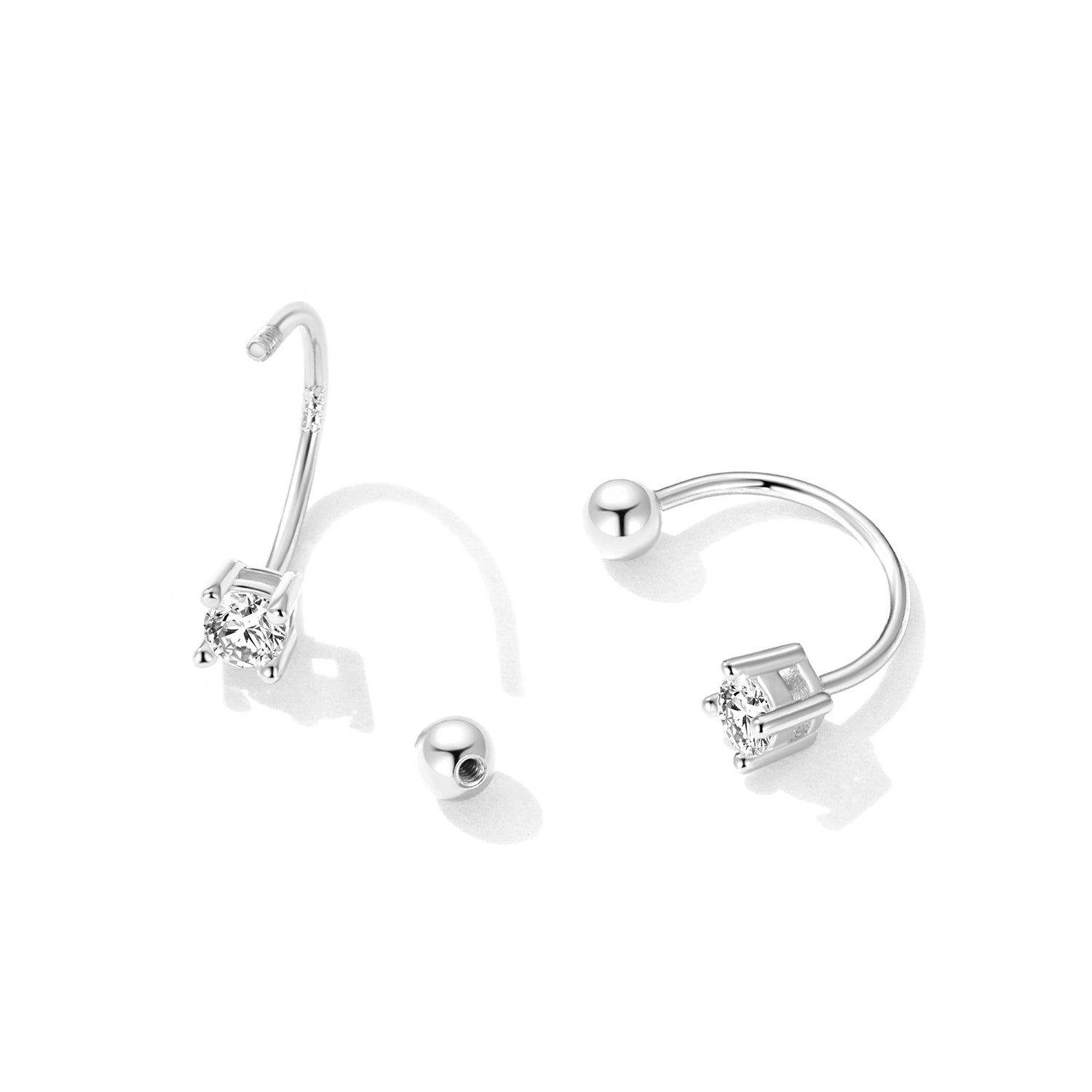 925 Sterling Silver Earrings for Women with CZ in Pavé Setting