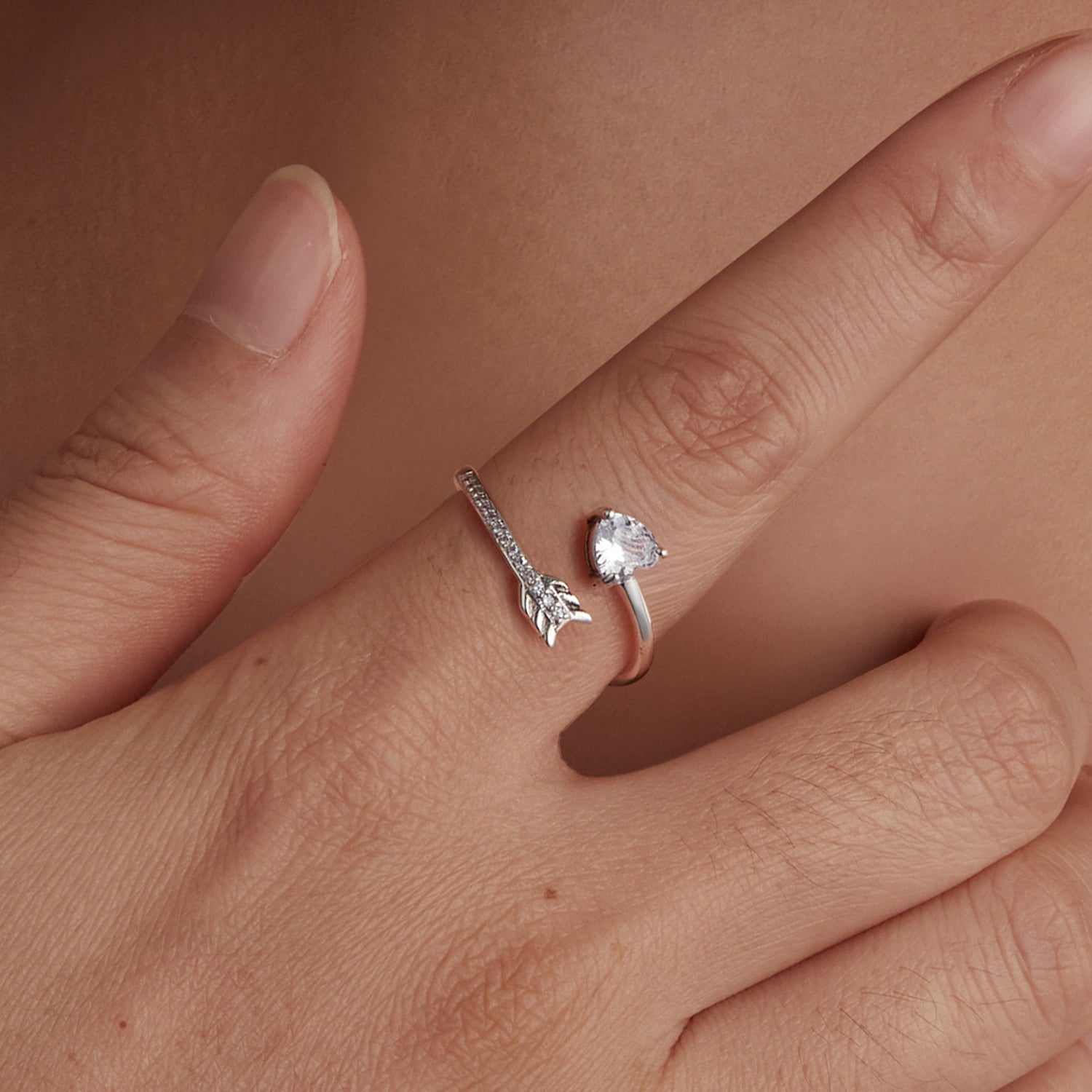 925 Sterling Silver Oxidized Pavé Setting CZ Ring