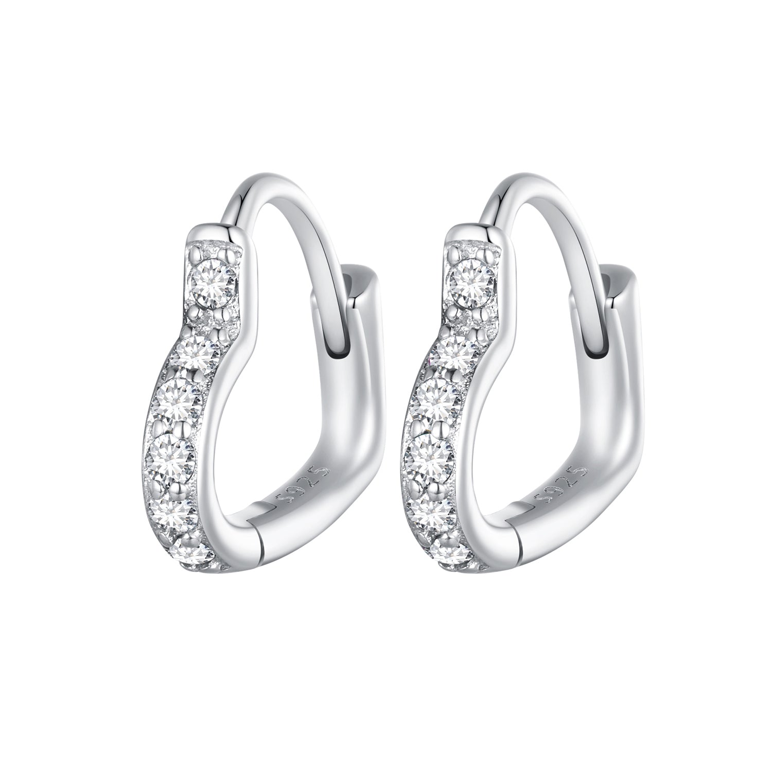 925 Sterling Silver Earrings with Pavé Setting CZ for Women